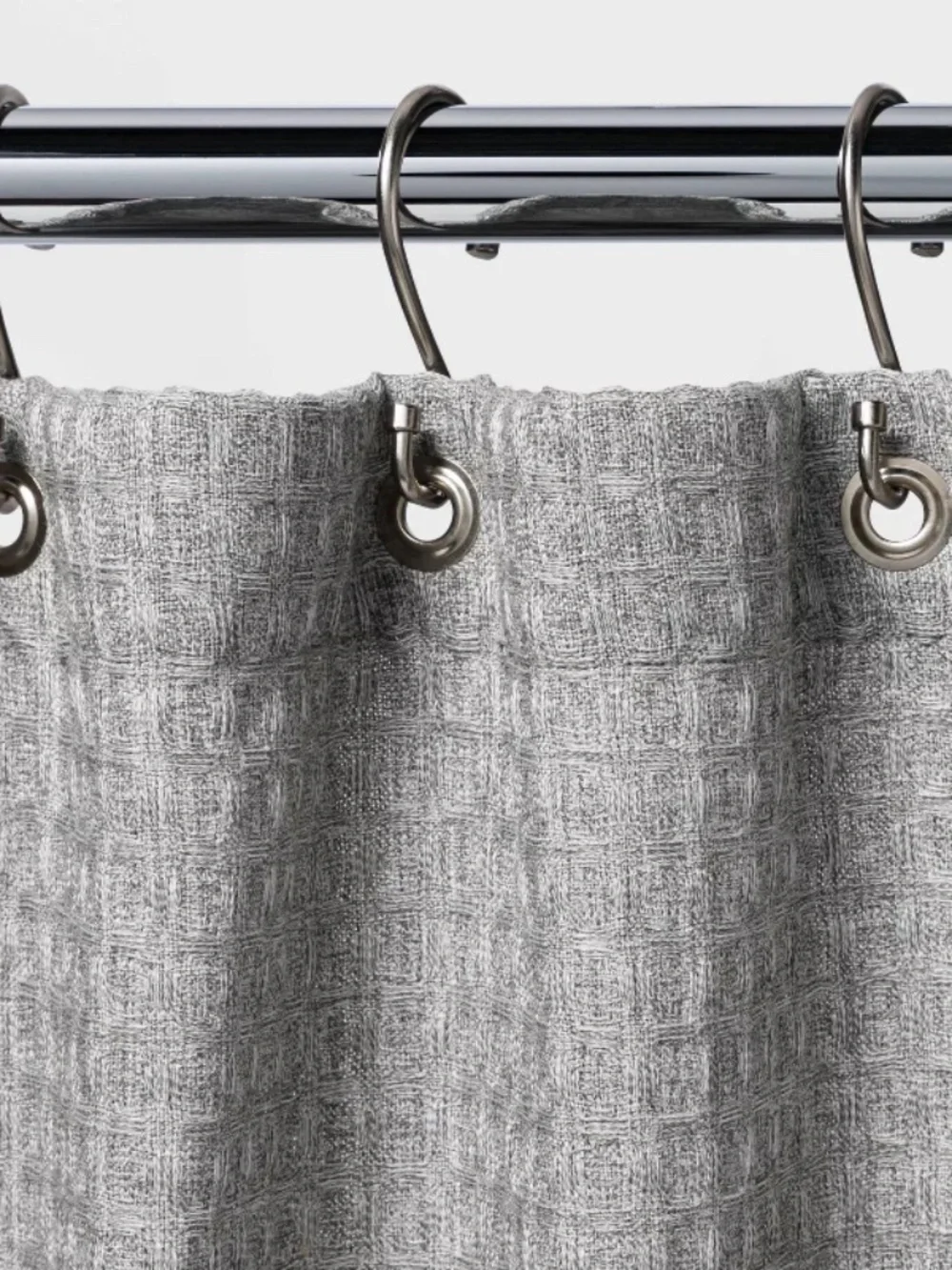 Waffle Weave Shower Curtain Gray - Threshold